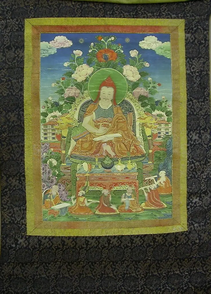 Painted Banner (Thangka) from a Set of Seven Honoring Gayadhara, a Sakya Pandit from India, by Unknown
