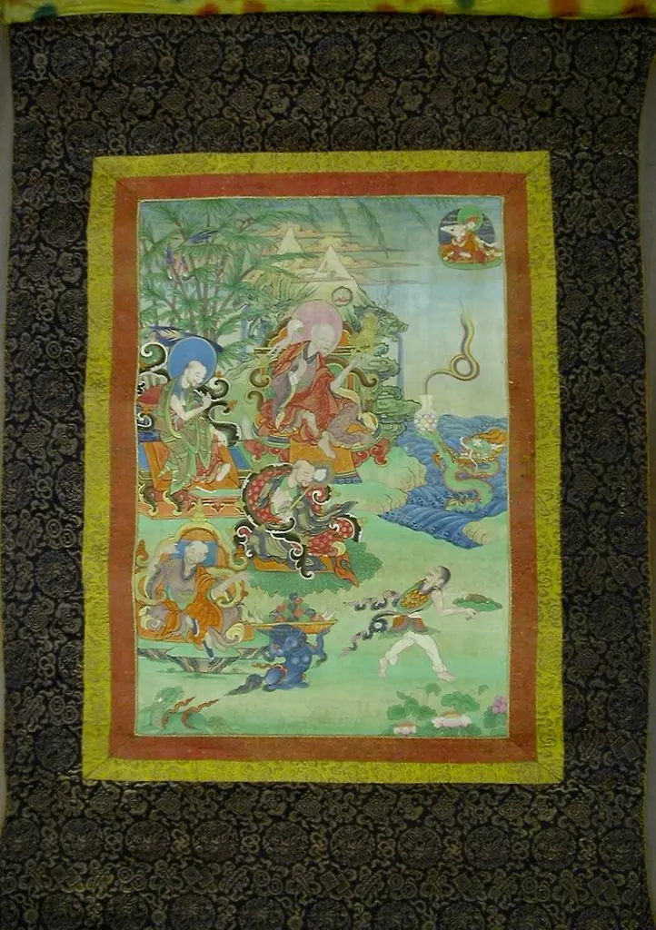Painted Banner (Thangka) from a Set of Seven Honoring Gayadhara, a Sakya Pandit from India, by Unknown