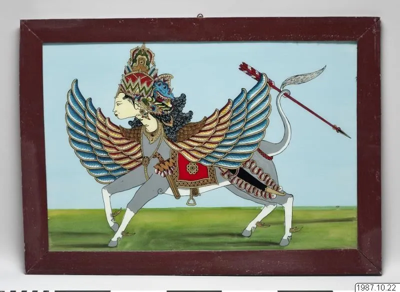 painting, glass painting, working bouraq, by Unknown, paint, 1850