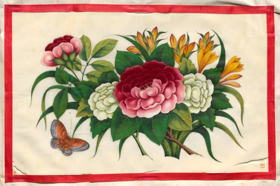 Painting Ten from Illustrated Book of Flowers and Butterflies, by Unknown, unspecified, 1804