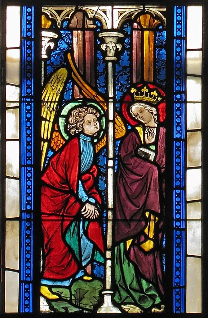 Panel with the Annunciation, by Unknown, 1396