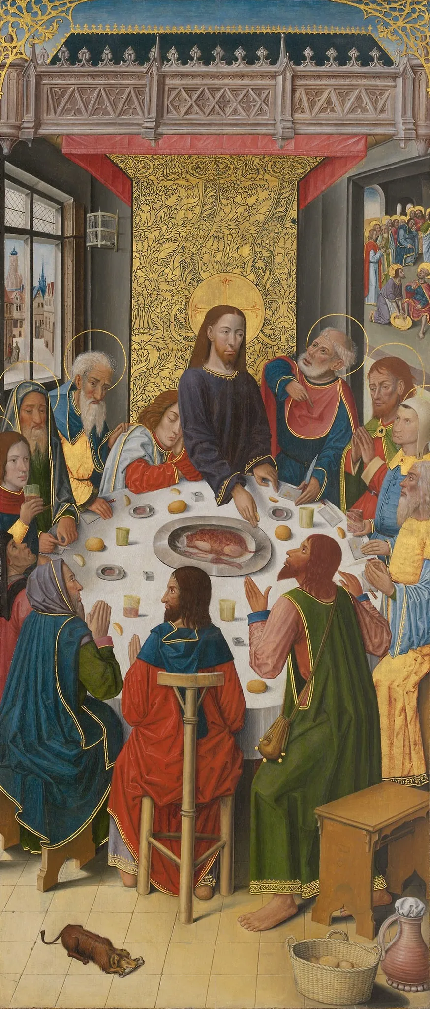 Panels from the High Altar of the Charterhouse of Saint-Honoré, Thuison-les-Abbeville: The Last Supper, by Unknown, oil, 1496