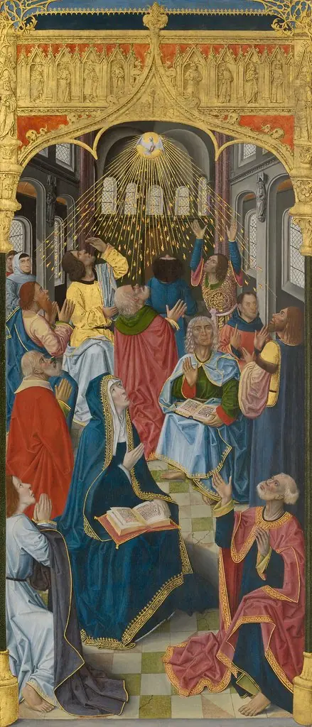 Panels from the High Altar of the Charterhouse of Saint-Honoré, Thuison-les-Abbeville: Pentecost, by Unknown