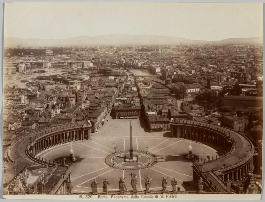 Panorama dalla Cupola di S. Pietro, Rome, by Unknown, 1890