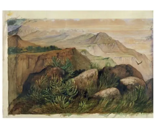 Panorama of the Western Ghats from Mahabaleshwar, by Unknown