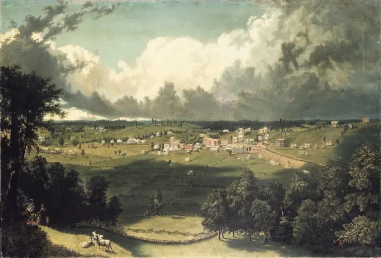 Panoramic Landscape with a View of a Small Town, by Unknown