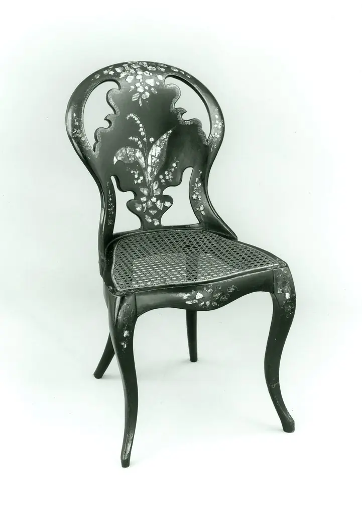 Papier-mâché side chair, by Unknown