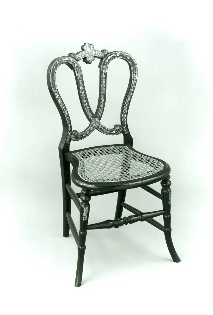Papier-mâchè side chair, by Unknown, 1830