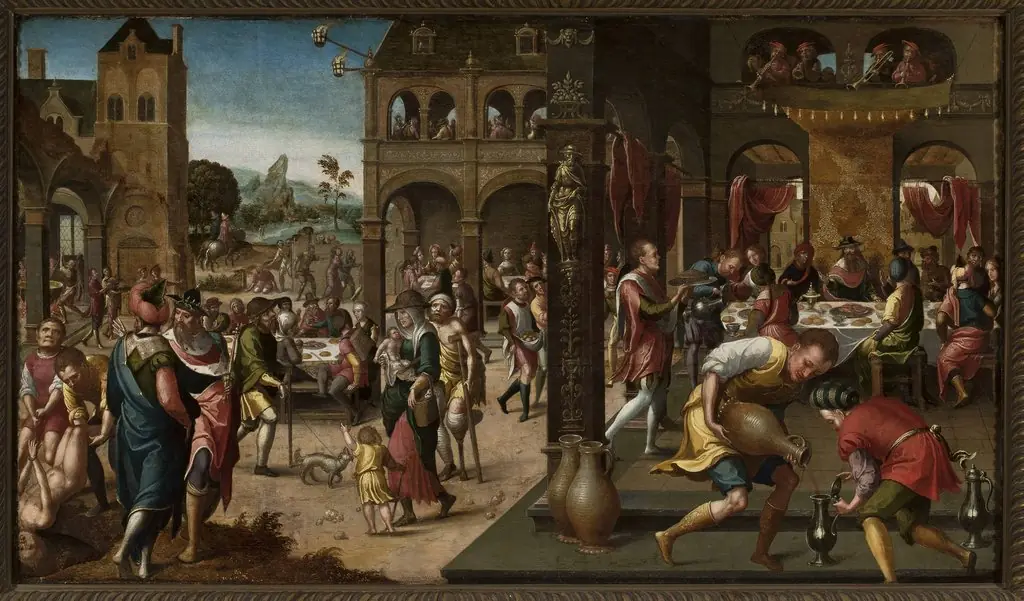Parable of the great banquet, by Unknown