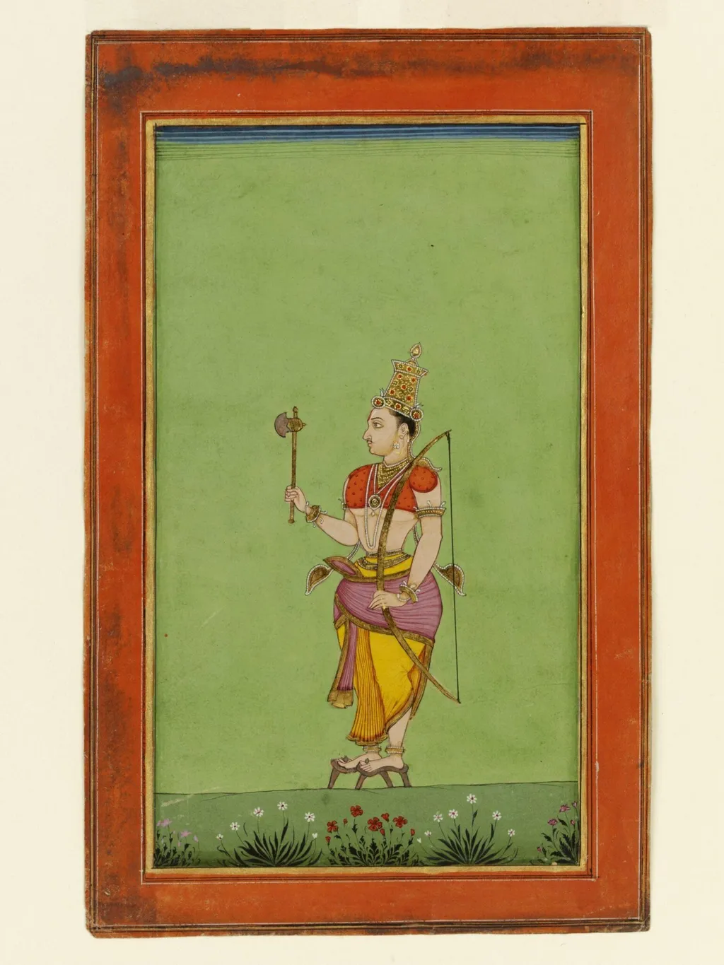 Parasurama, the sixth avatar of Vishnu, by Unknown, paint, 1780