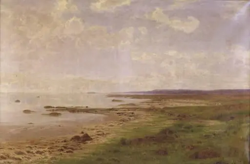 Parti af Jyllands østkyst. Stille sommerdag, by Unknown