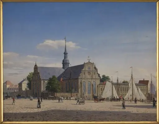 Parti ved Holmens Kirke, by Unknown