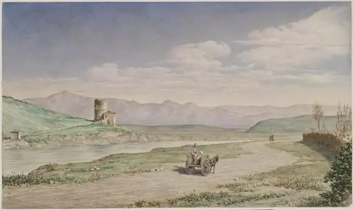 Parti ved Ponte Molle i Roms Campagne, by Unknown