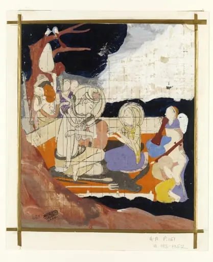 Parvati offering wine to Siva, by Unknown