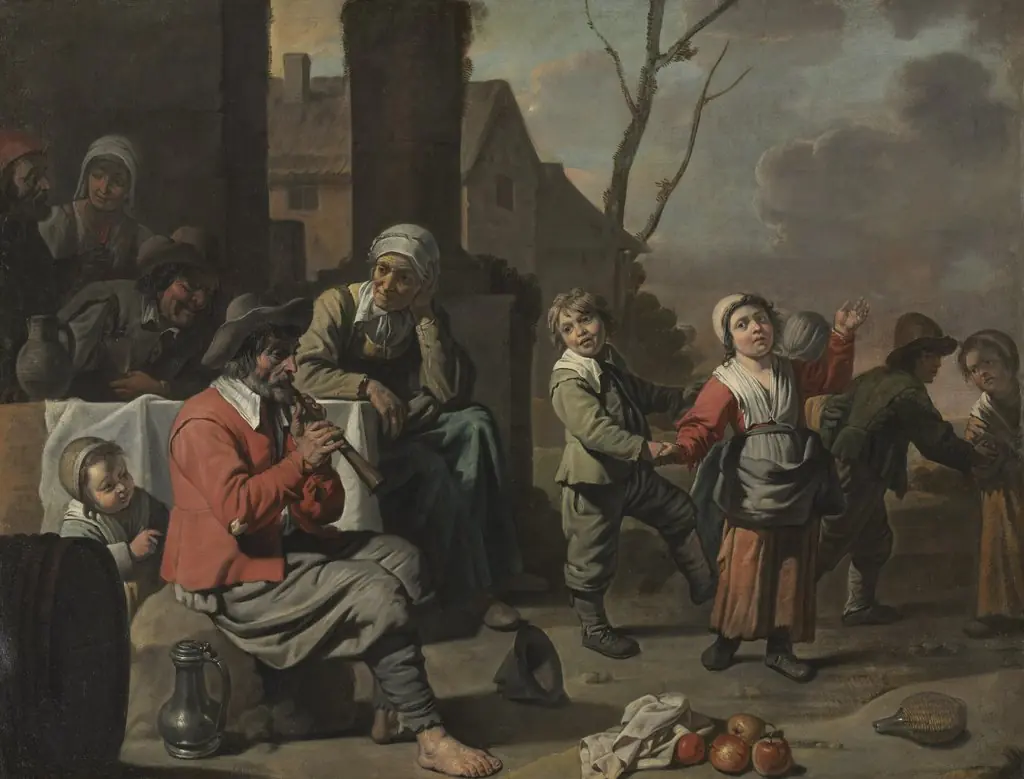 Peasant Children Dancing, by Unknown