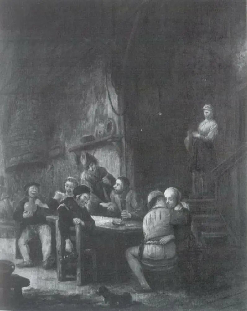 Peasants Drinking, by Unknown