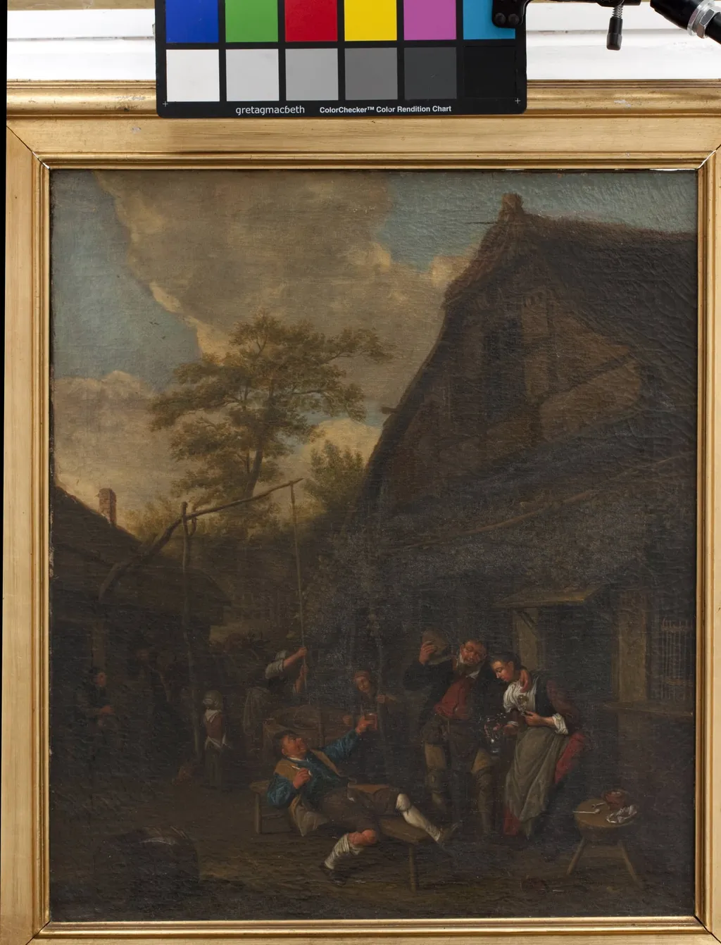 Peasants outside an Inn, by Unknown, 1750