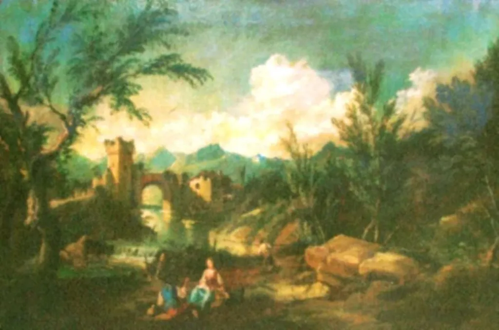 Peisaj cu ruine de cetate, by Unknown, unspecified, 1850