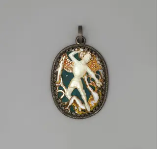 Pendant Medallion with Michael Slaying the Dragon, by Unknown, 1470