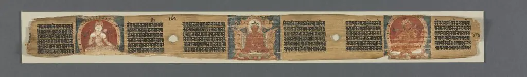 Perfection of Wisdom in Eight Thousand Lines: Ashtasahasrika Prajnaparamita: Decorated Leaf, by Unknown