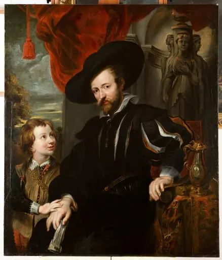 Peter Paul Rubens mit seinem Sohn Albert, by Unknown