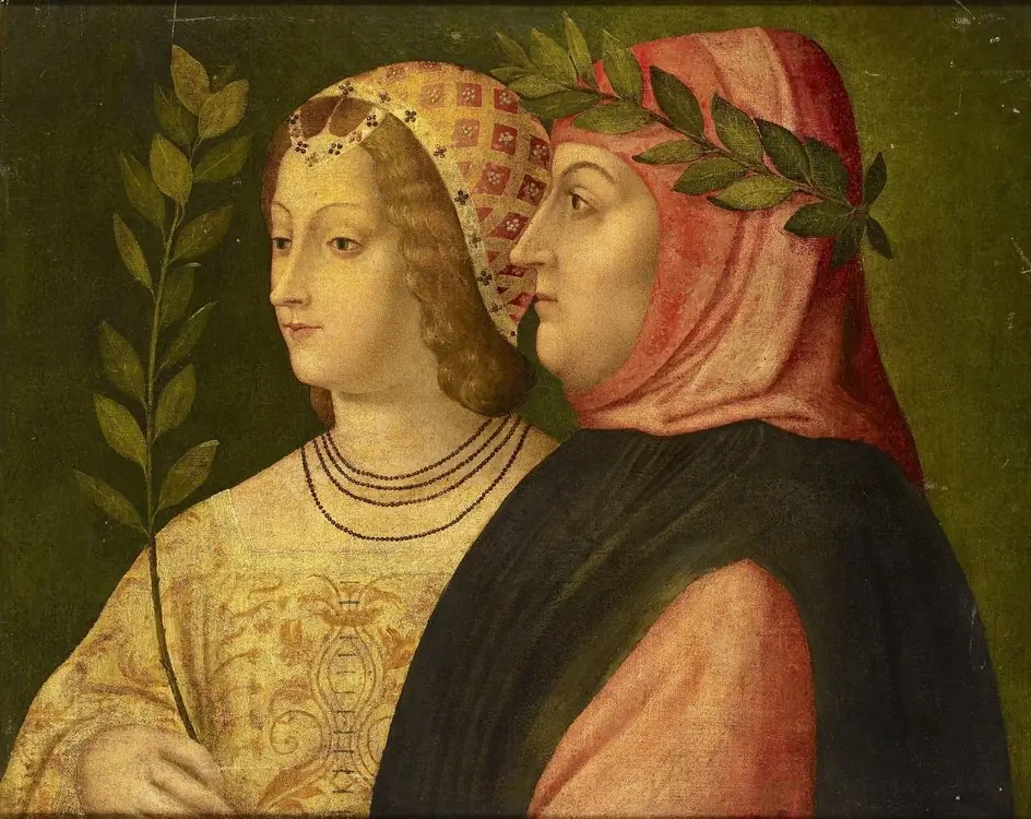 Petrarch and Laura de Noves, by Unknown