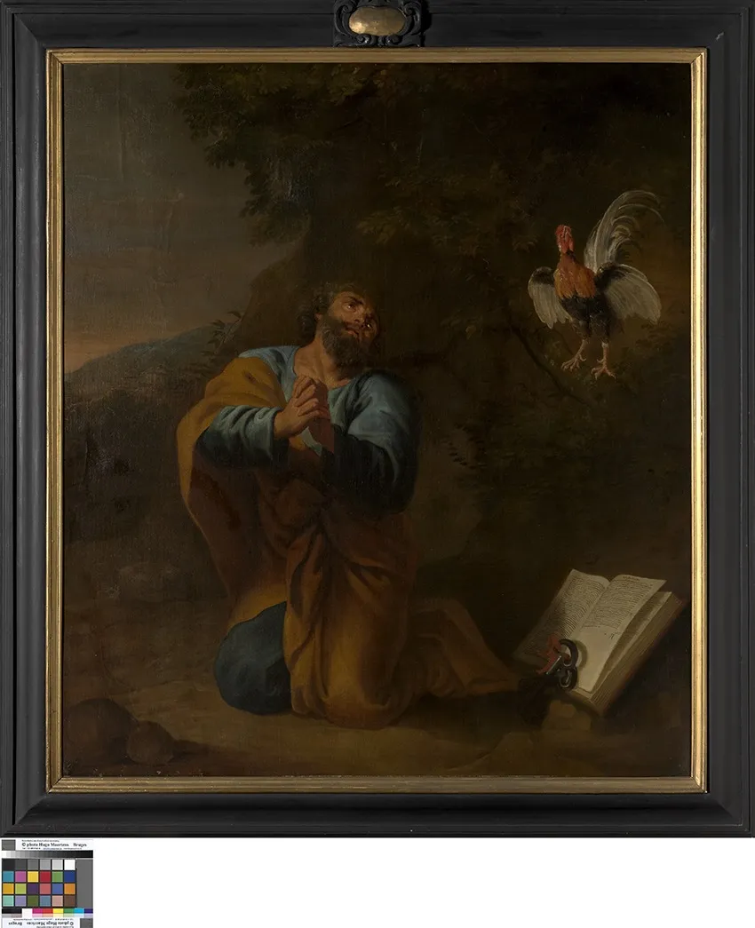 Petrus' berouw, by Unknown, oil, 1701