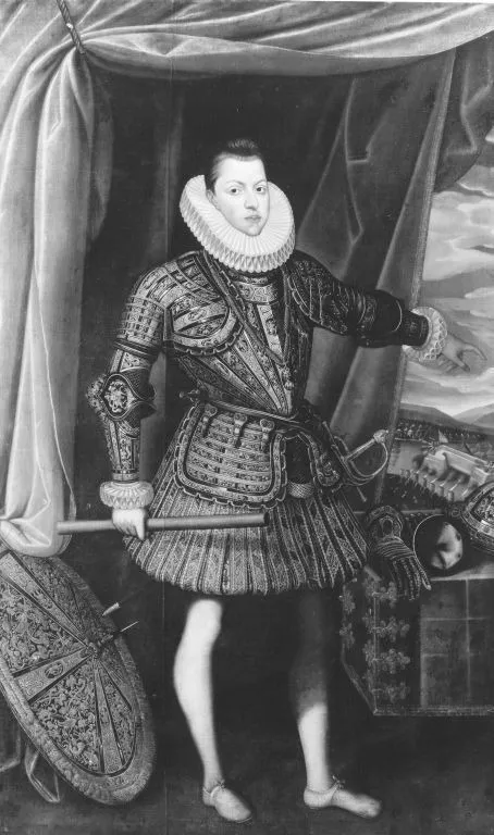Philipp III., König von Spanien als Feldherr (Werkstatt), by Unknown, unspecified, 1590