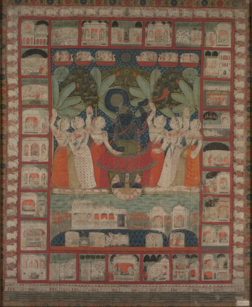Pichvai of Shri Nathji, by Unknown, unspecified, 1837