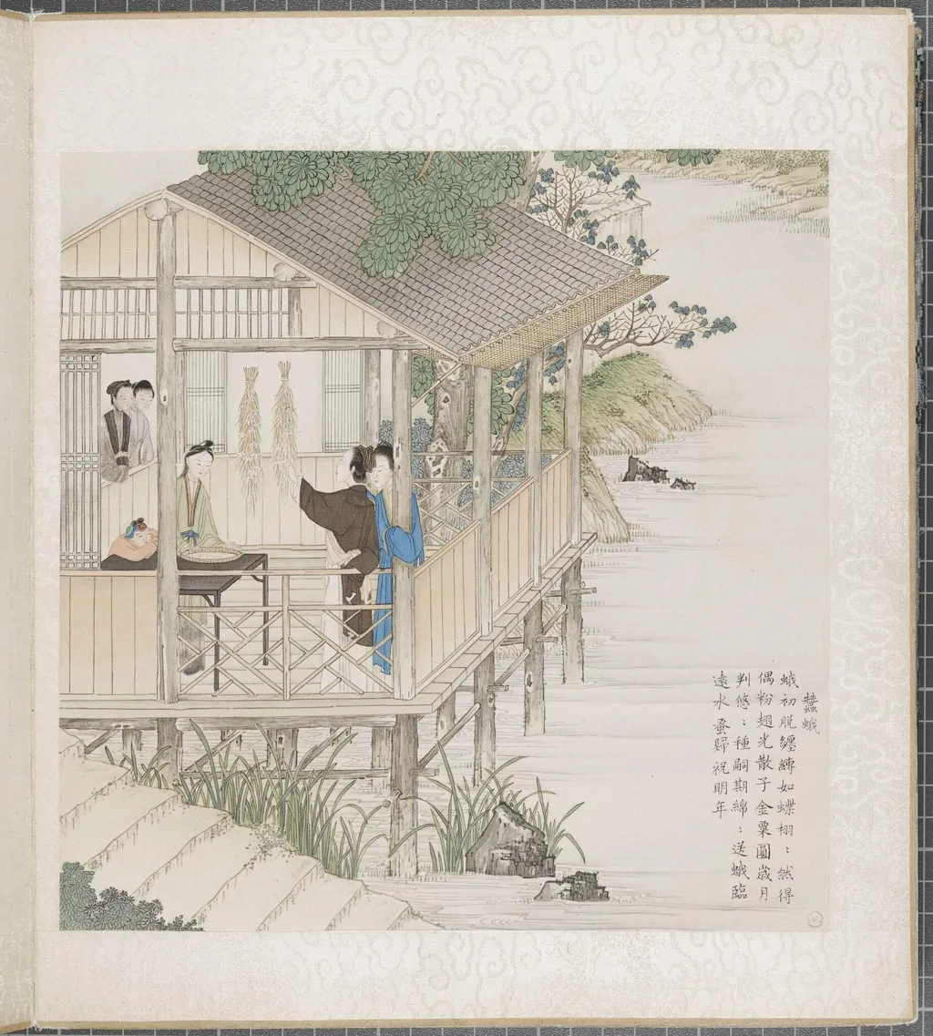 Pictures of Weaving, by Unknown, paint, 1750