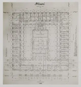 Plan for the New Philosophy Faculty building at Charles University in Prague, by Unknown, 1850