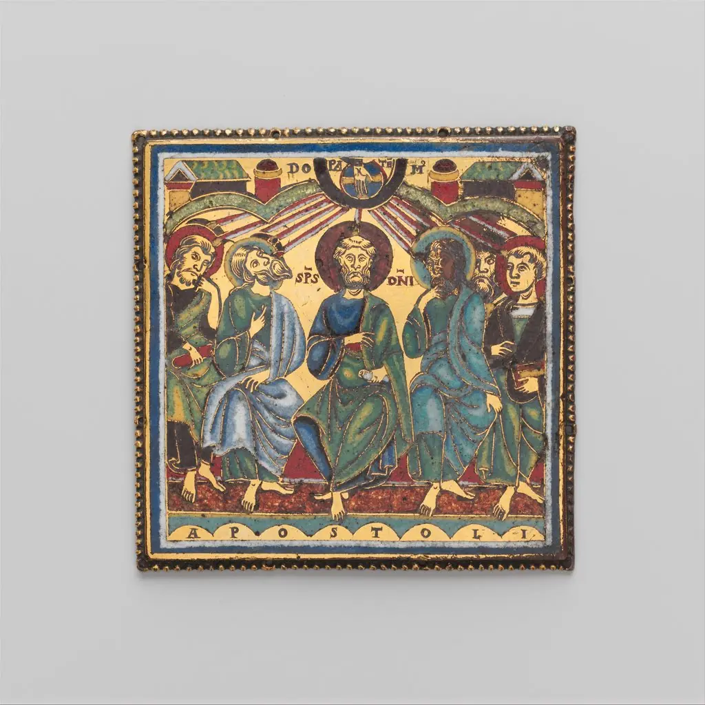 Plaque with the Pentecost, by Unknown, 1162