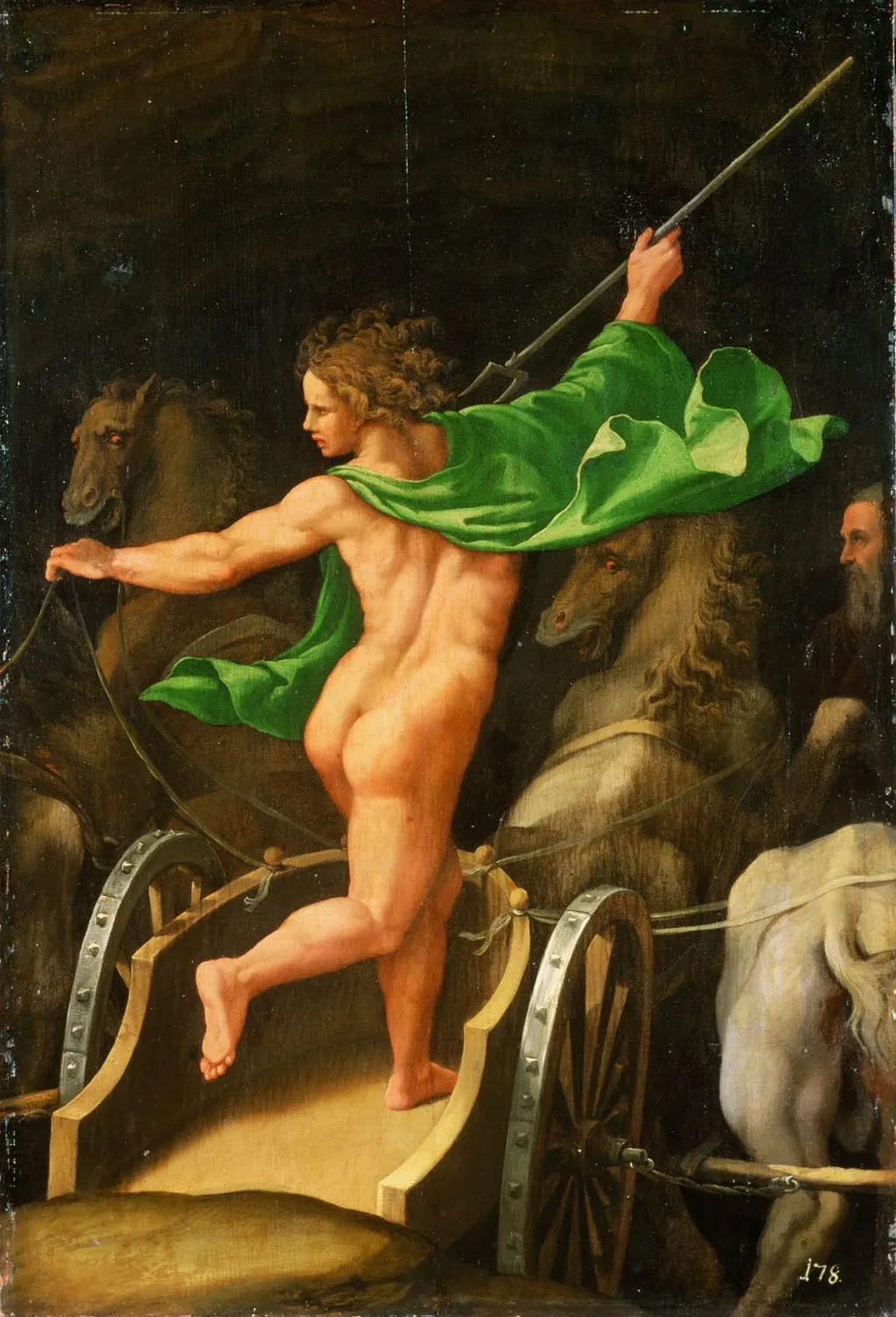 Pluto in his Chariot, by Unknown, oil, 1536