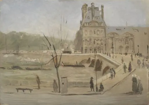 Pont Royal in Paris. Sketch, by Unknown