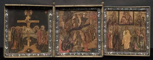 Portable Triptych Icon, by Unknown