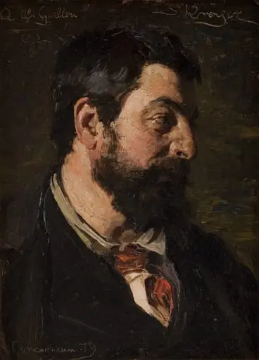 Portræt af den franske maler Alfred Guillou, by Unknown