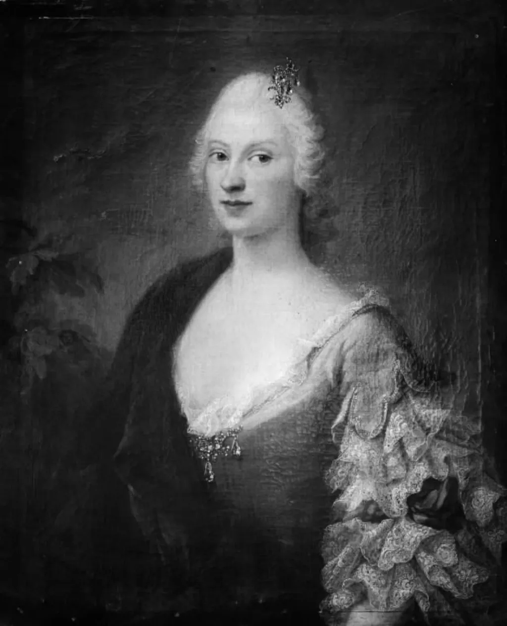 Portræt af fru Adelgunde Elisabeth Amalia von Scholten, by Unknown, 1759