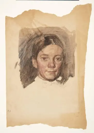 Portræt af kunstnerens hustru Elise, by Unknown