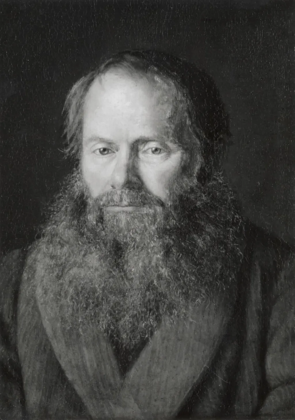 Portræt af zoologen, professor H.N. Krøyer, kunstnerens plejefader, by Unknown, 1868