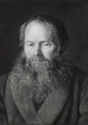 Portræt af zoologen, professor H.N. Krøyer, kunstnerens plejefader, by Unknown