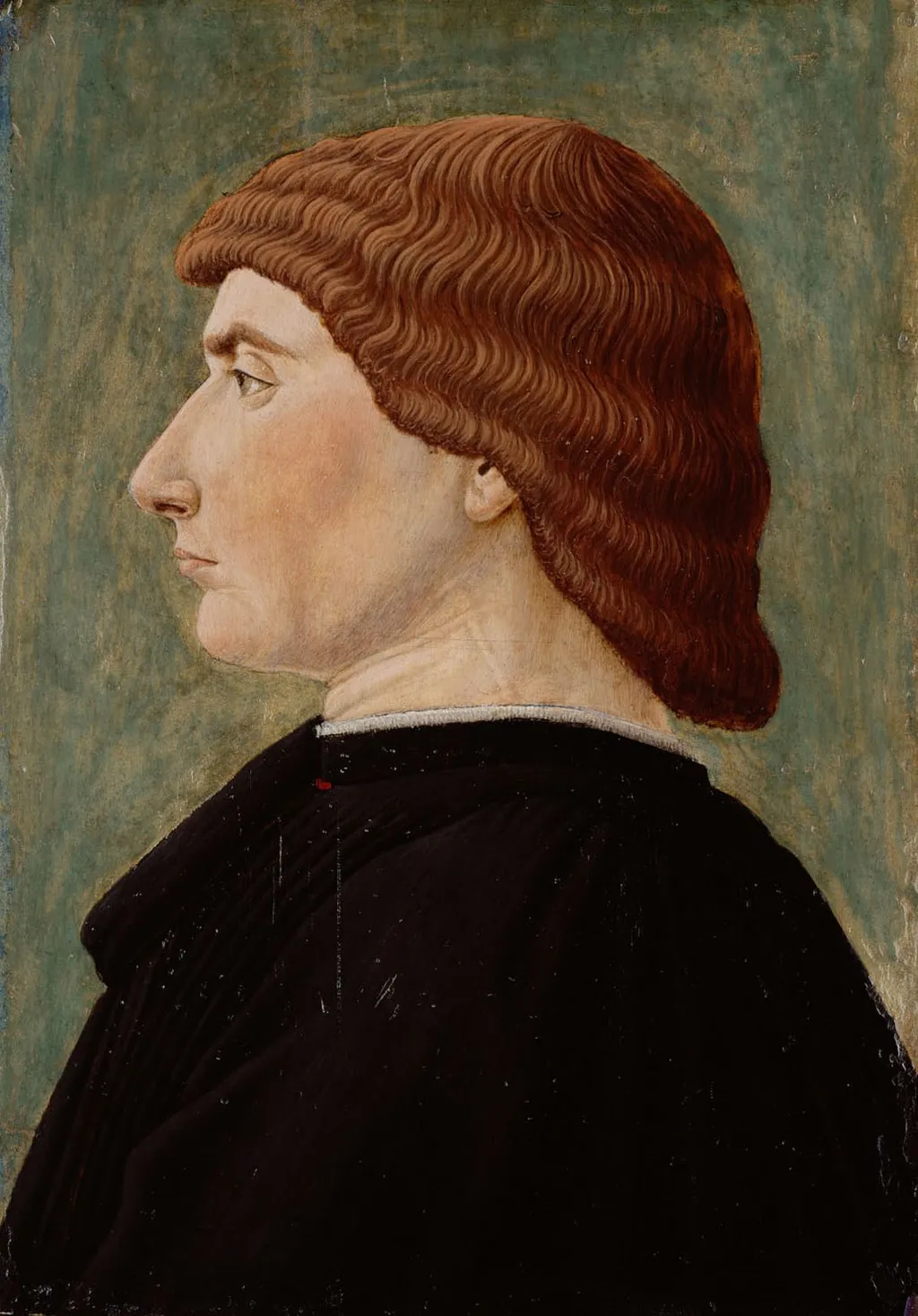Portrait in profile, by Unknown, unspecified, 1470