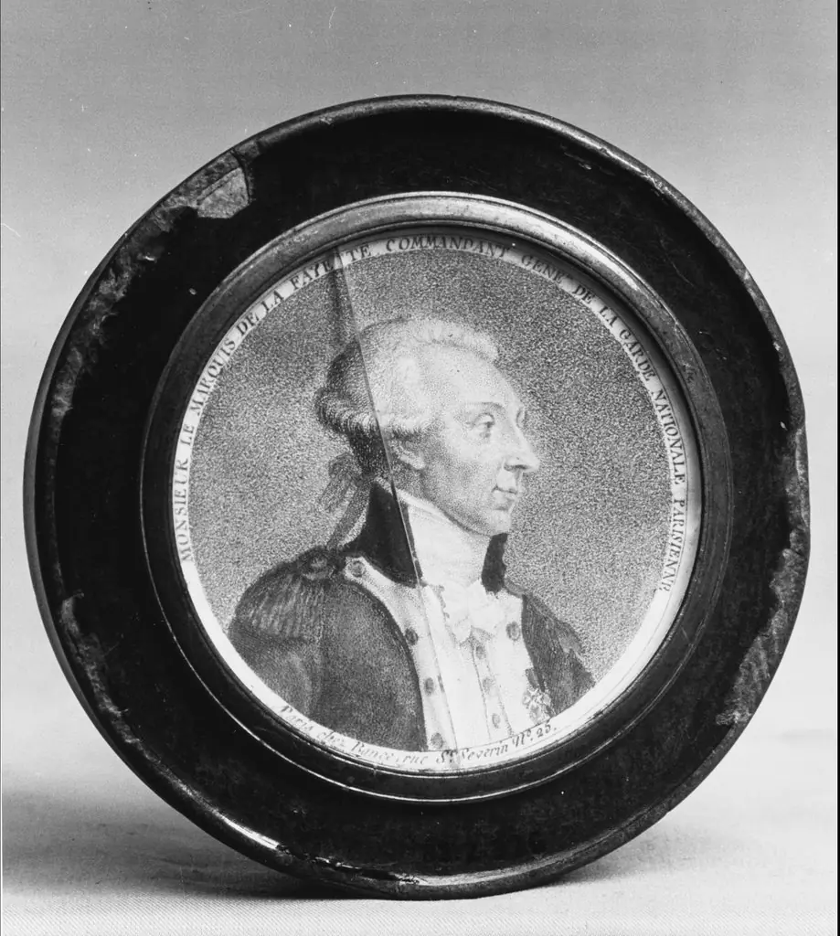 Portrait Miniature of the Marquis de Lafayette, by Unknown, 1785