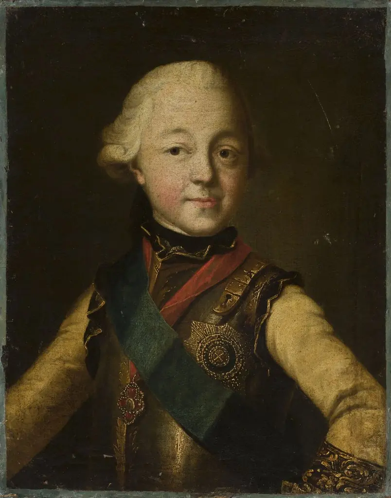 Portrait of a boy from the Romanov family (?), in armour, with the Order of Saint Anne and the star of the Order of St. Andrew the Apostle the First-Called, by Unknown
