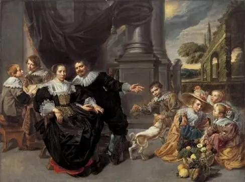 Portrait of a family, by Unknown