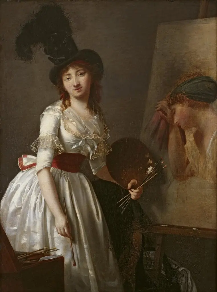 Portrait of a Female Painter, Pupil of David, by Unknown, 1796