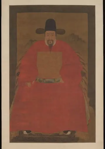 明 佚名  人物肖像 圖   鏡面|Portrait of a Gentleman, by Unknown