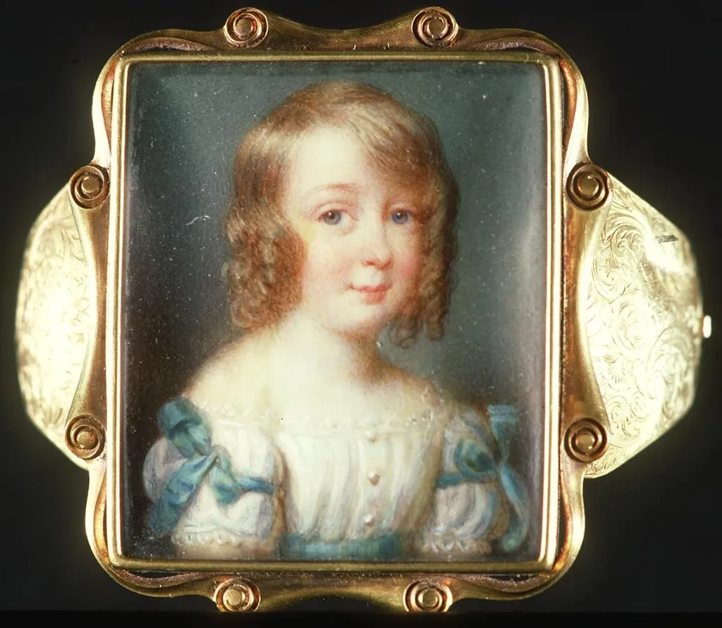 Portrait of a girl in white dress, by Unknown, oil, 1800