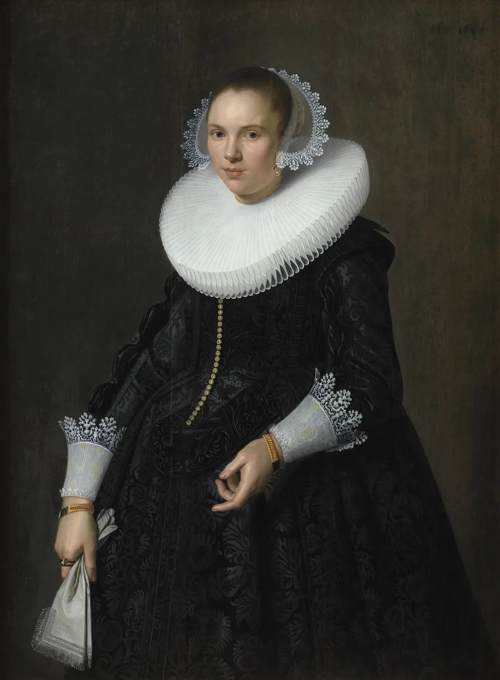 Portrait of a Lady, by Unknown, unspecified, 1635