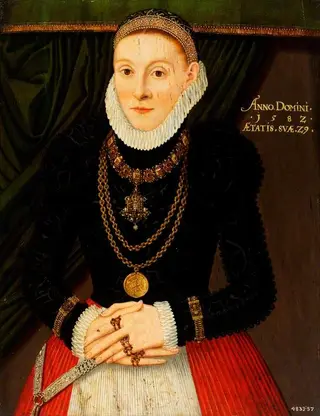 Portrait of a Lady Aged 29, by Unknown, 1592