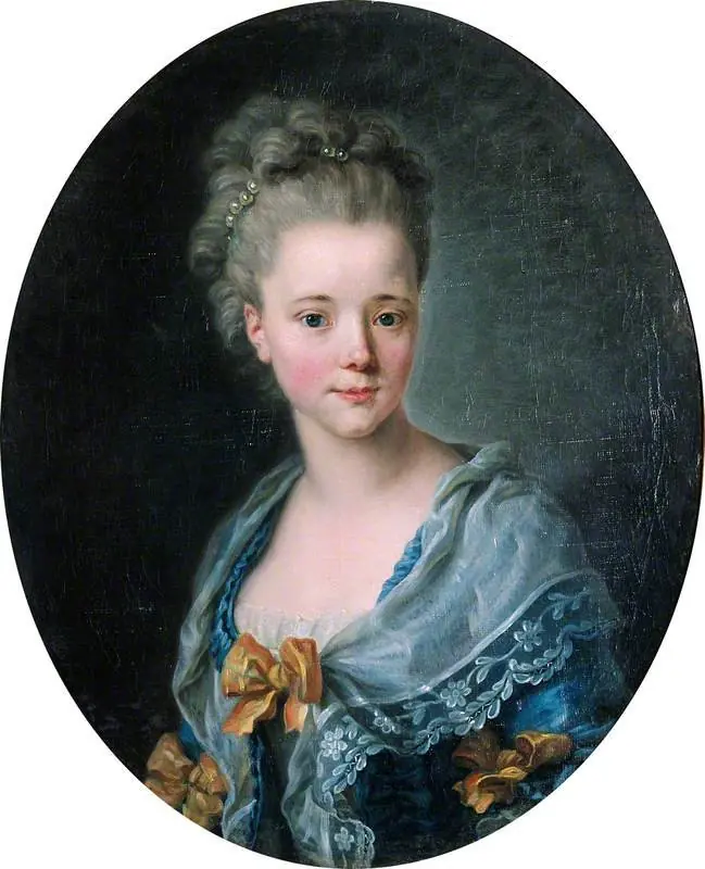 Portrait of a Lady in a Blue Dress, by Unknown
